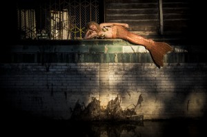 mermaid modeling with abanonded resort
